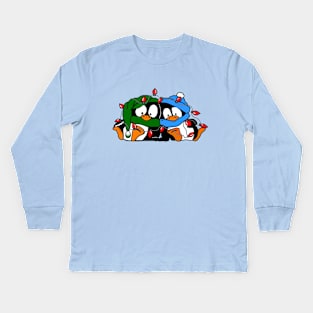 Christmas Penguin Pals Kids Long Sleeve T-Shirt